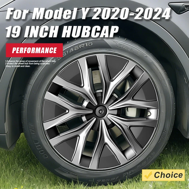 

Комплект из 4 колпаков на 19-дюймовые диски для Tesla Model Y, сменные, внешние аксессуары, 2023-2024