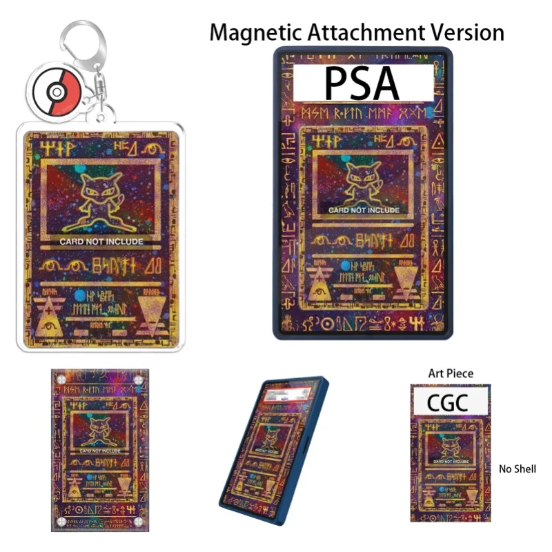 Étui de protection en acrylique recyclable pour porte-clés, avec affichage artistique pour la promotion exclusive du film Pokémon, incluant l'art d'extension de l'ancien Mew Anime, cadeau pour les fans
