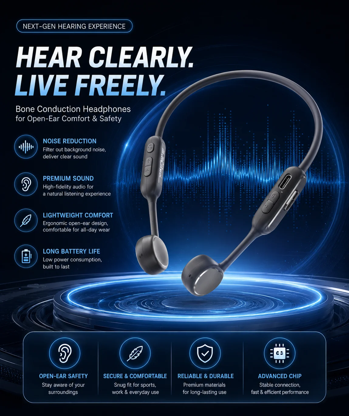 Bluetooth Hearing Devices for Phone Call Audio, Hands-Free Conversation and Personal Hearing Support