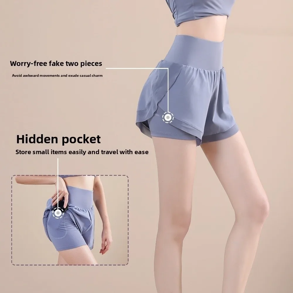 

Тонкие быстросохнущие шорты для йоги для женщин, бесшовные, с эффектом подтяжки ягодиц, для бега, с высокой талией, дышащие, женская спортивная одежда для йоги