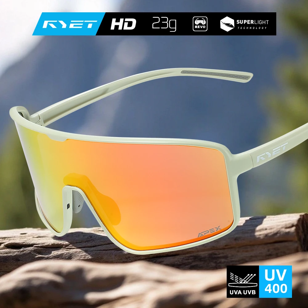 

Солнцезащитные очки RYET для велоспорта, защита UV400, ветрозащитные очки для шоссейного велосипеда MTB со сменными линзами для мужчин и женщин, спорт