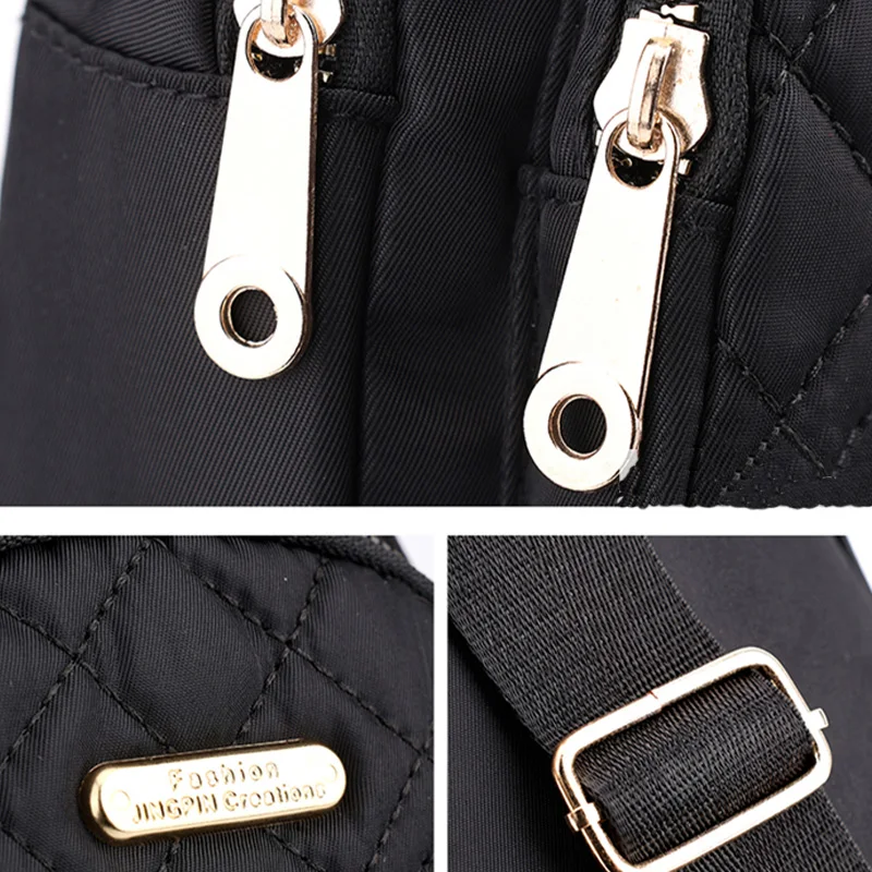 حقيبة خصر مبطنة للنساء - حزمة صدر من النايلون خفيفة الوزن مع منفذ لسماعة الرأس وجيوب متعددة، حزام قابل للتعديل للتنقل