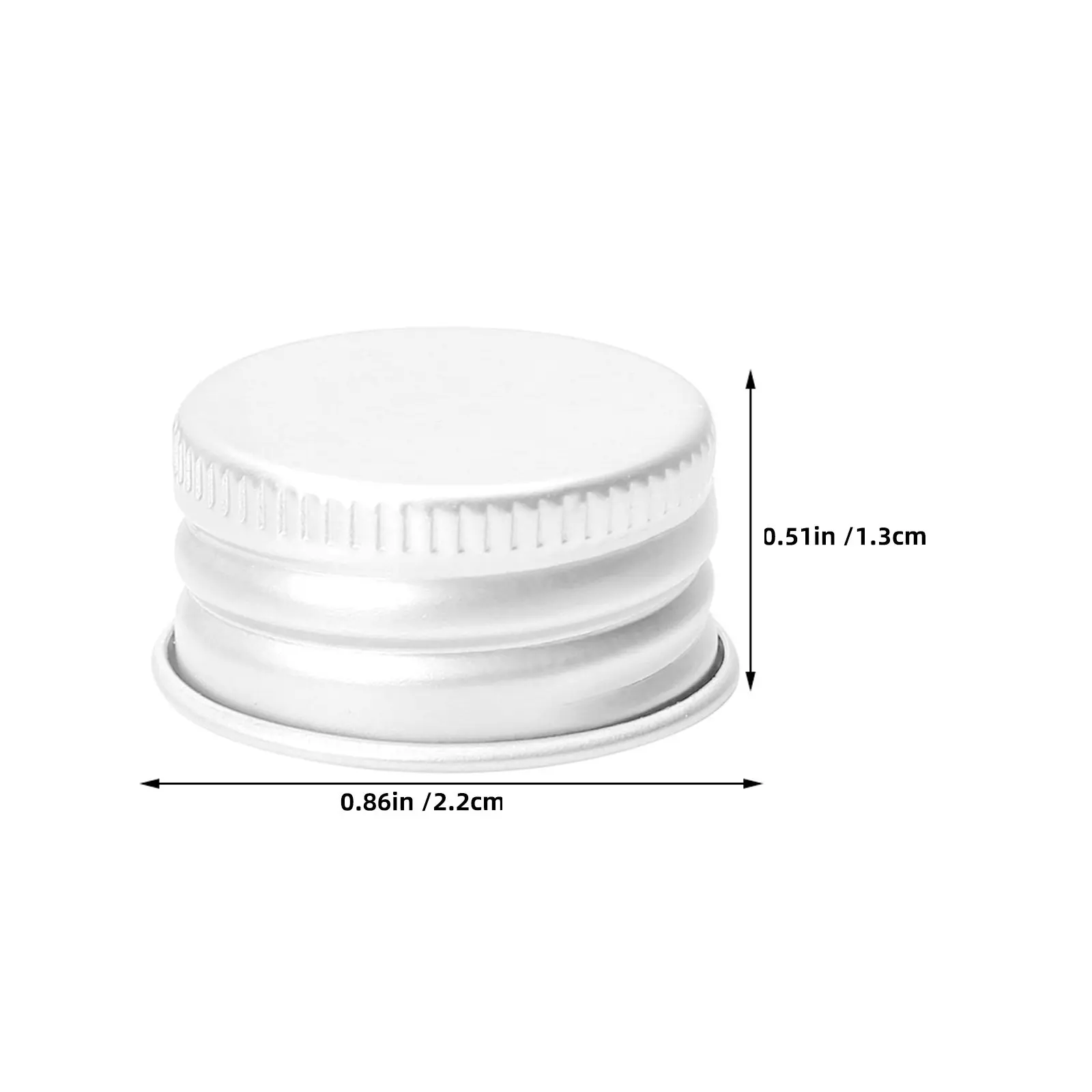 50Pcs Transparent Mini Glass Bottle Aluminum Screw Caps Leakproof Threaded Seal Lids for Travel Spice Jar Milk Bottle Container