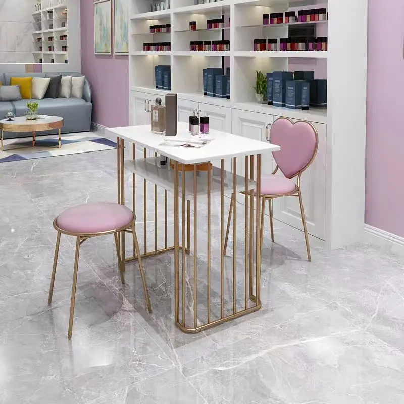 Modern style cheap beauty salon furniture marble manicure nail table