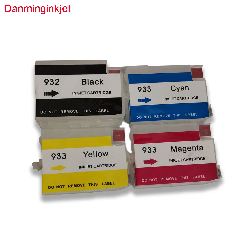 932 933 XL refilllable cartridge with auto reset chips compatible for HP Officejet 6100 6600 6700 7110 7610 7612 Printer