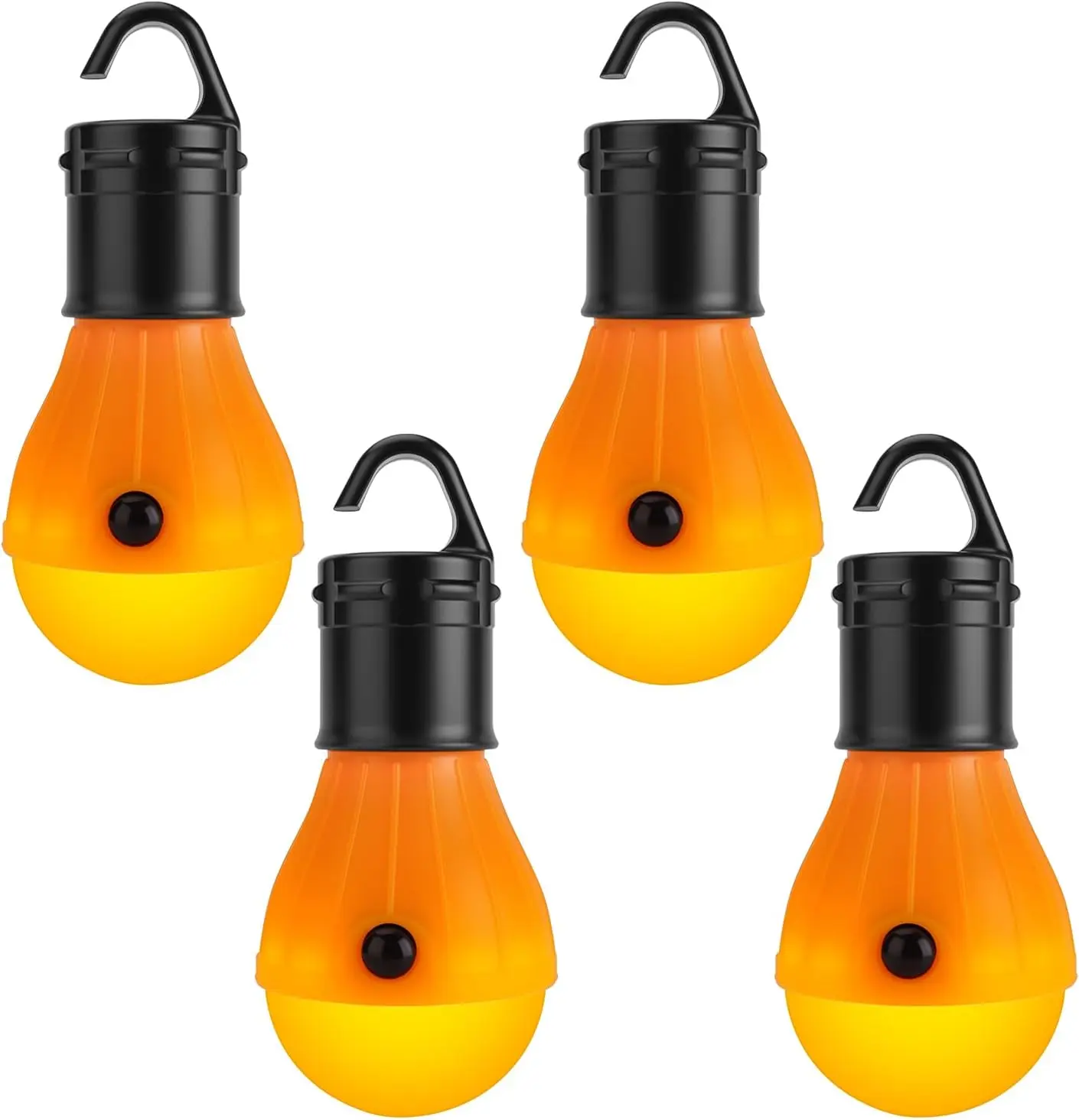 Camping Light Bulbs with Soft Amber Yellow Light, Bug Resistant Portable Hanging Lantern for Camping, Hiking, Fishing