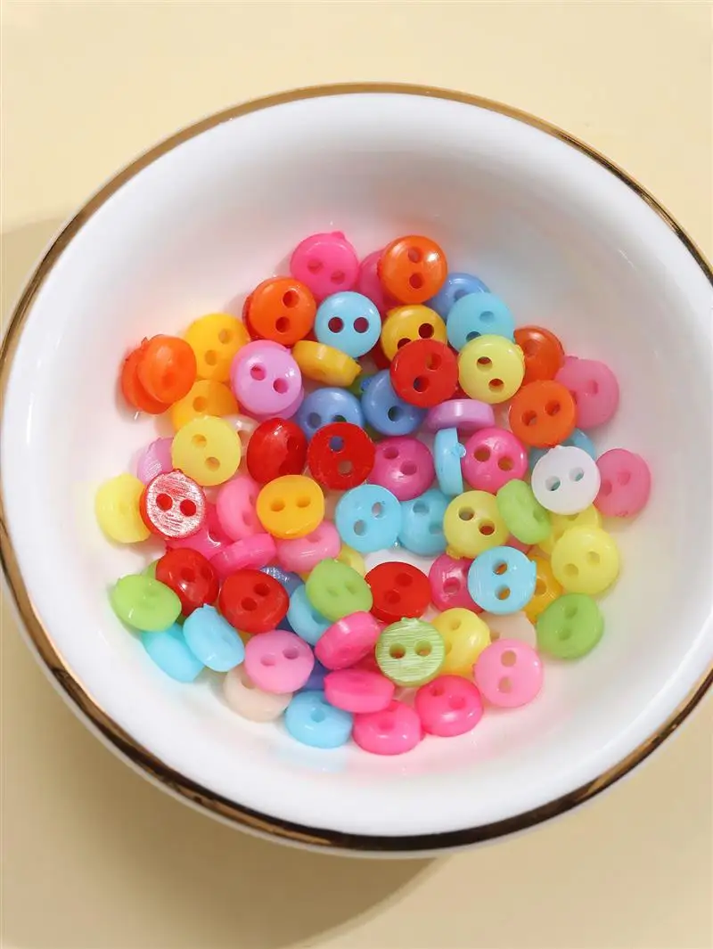 5-7mm Mini Buttons Resin Button For Doll Clothes Button Handmade Garment Sewing DIY Craft Needlework Accessories