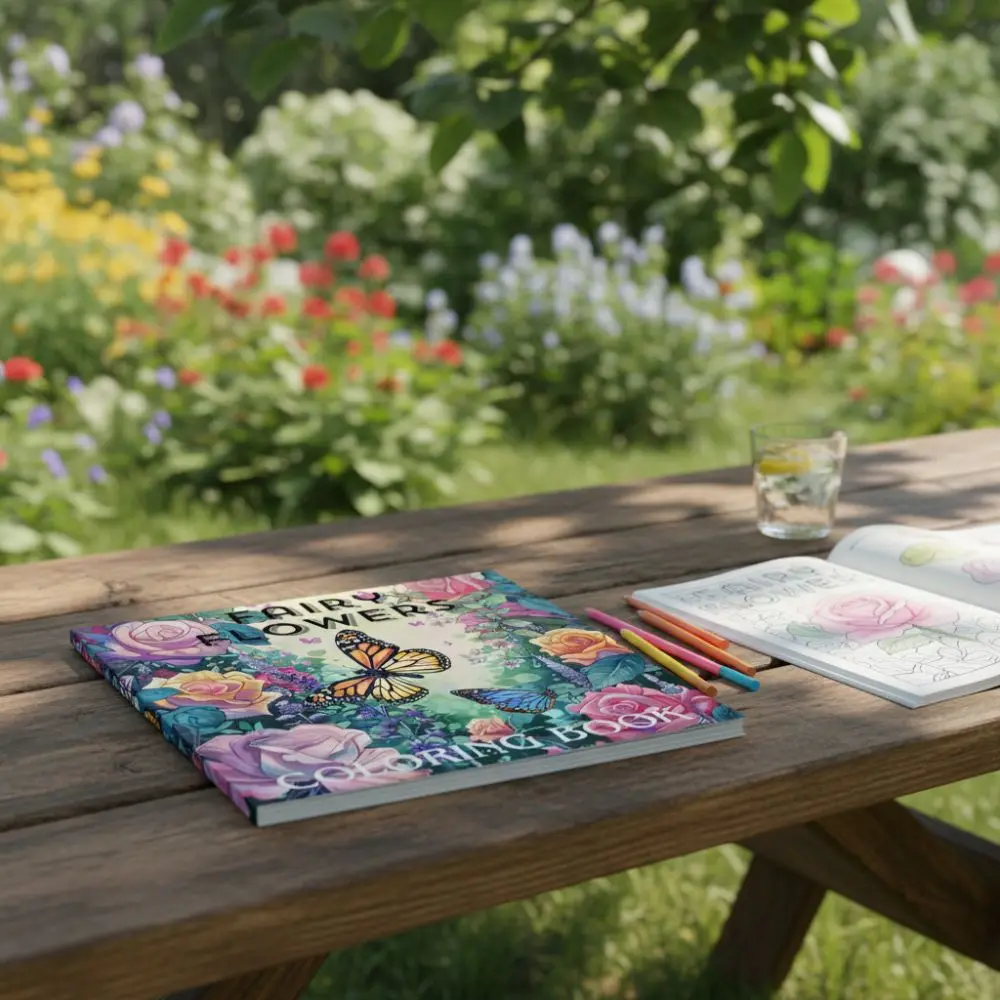 

Creative Fairy Flowers Coloring Book Stress Relief Relaxation Gift Doodles Book DIY Graffiti Painting Book