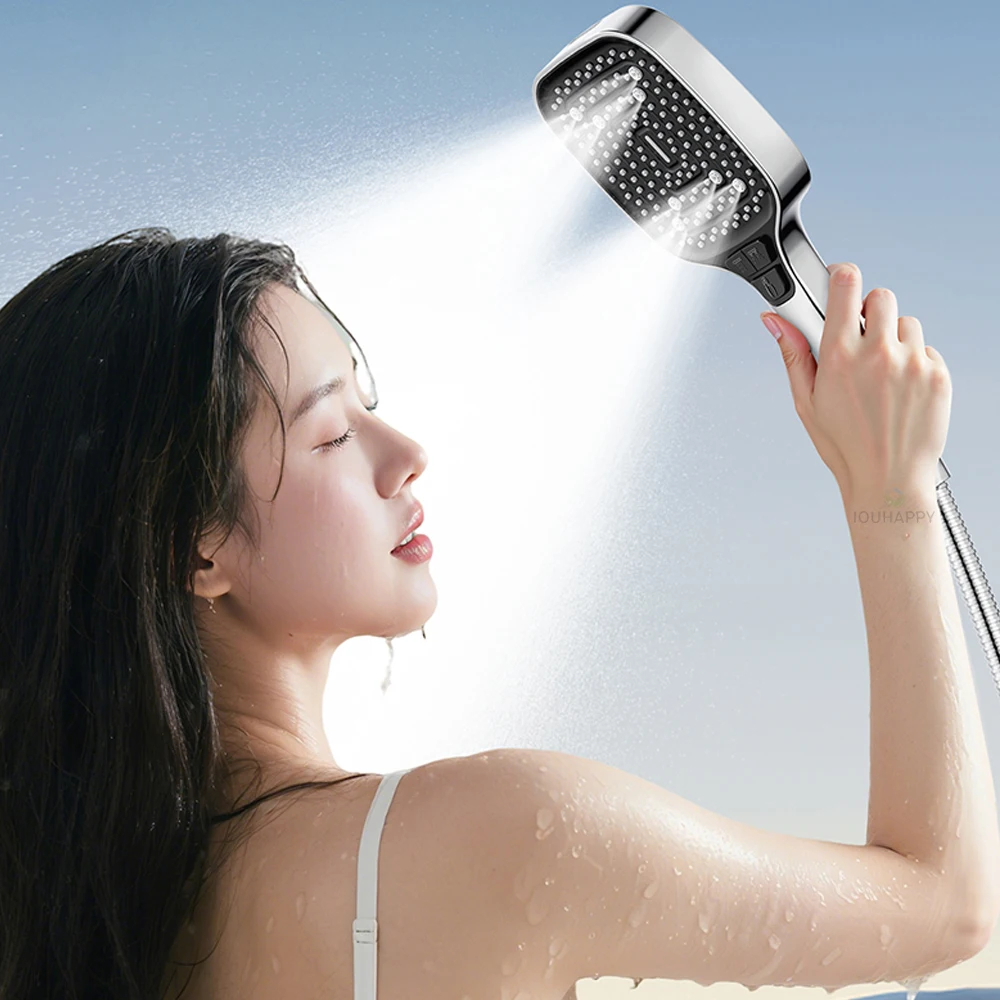 ارتفاع ضغط دش رئيس تدفق كبير 3 طرق نفاثة رأس دش الأمطار ترقية 14 سنتيمتر لوحة كبيرة رذاذ لملحقات الحمام #1