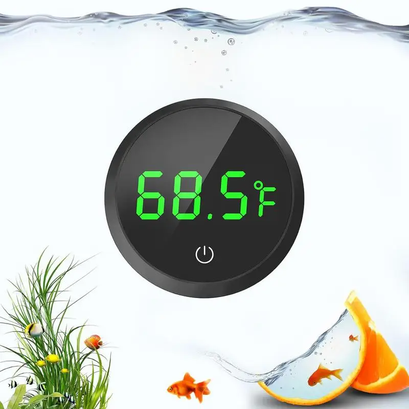 Fish Tank Temperature Monitor Water Tank Reptile Terrarium Thermoscope LED Temperature Display for Tropical Fish Bowl, Aquarium