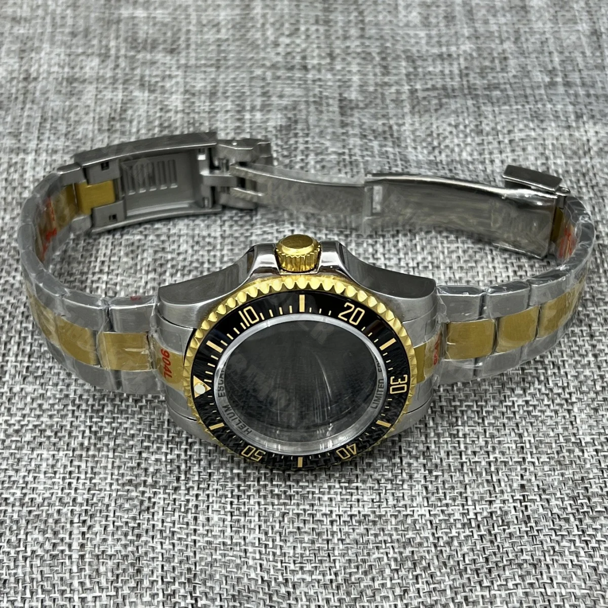 43mm 시계 케이스 NH34 NH35 ETA2824 PT5000 Mingzhu Miyota 무브먼트 용 세라믹 베젤 사파이어 크리스탈 스테인레스 스틸 스트랩