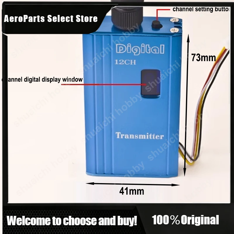 HA 2.4G 1W 12 Channel Microwave Wireless Image Transmitter Receiver Audio Video Digital Display Sender For RC Long Range FPV