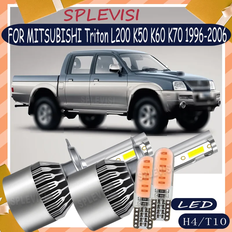 Applicable to bad weather Longevity H4 LED headlight For MITSUBISHI Triton L200 K50 K60 K70 1996 1997 1998 1999 200 2001-2006