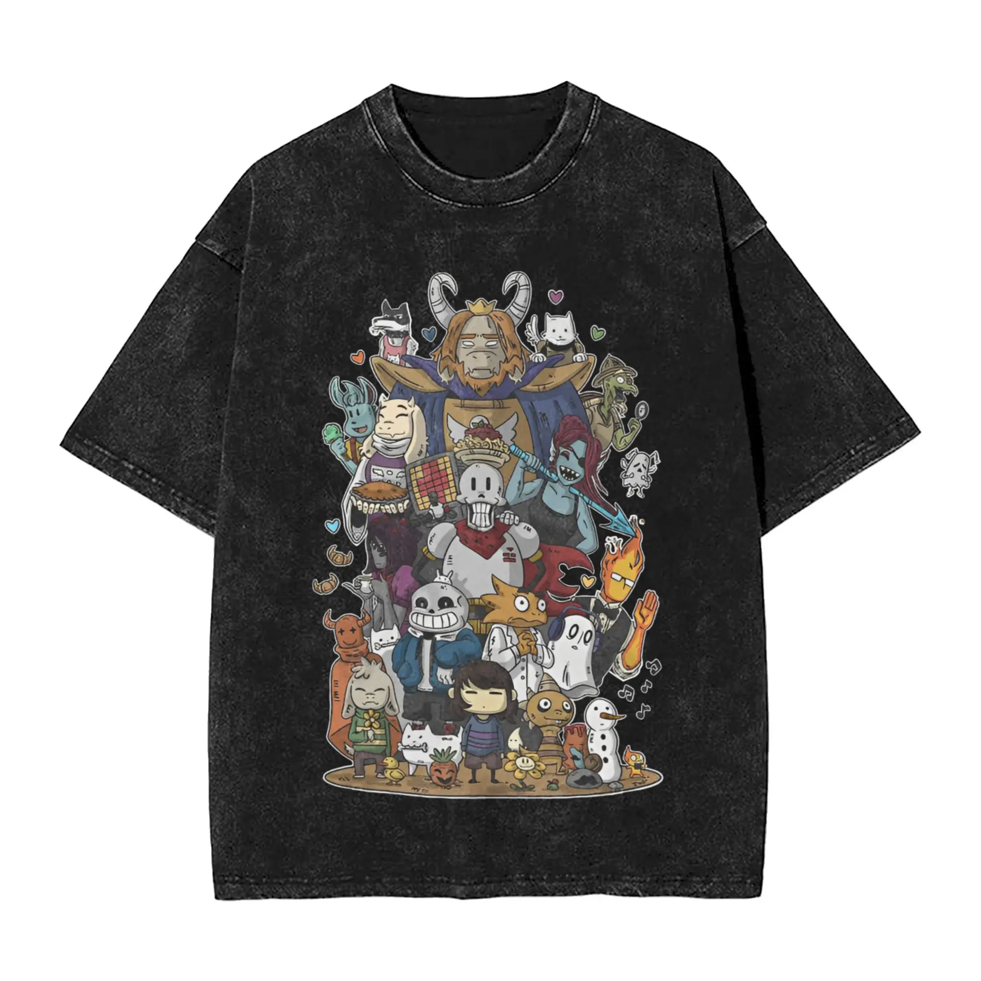 

Undertale Underparty T-Shirt for Men Awesome 100% Cotton Tee Shirt Round Neck Short Sleeve T Shirts Plus Size Clothes