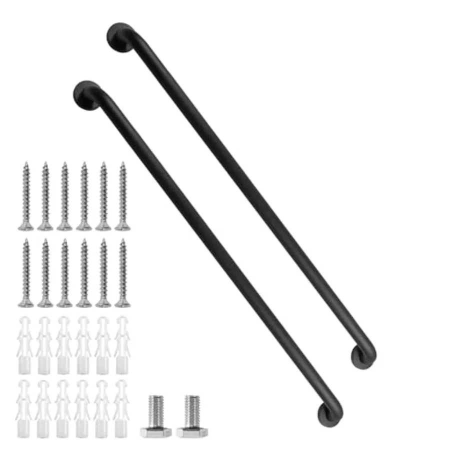 

Shower Grab Bar 2 Pack Bathroom Grab Bar 1.25" Diameter 304 Staless Steel Anti-Slip Grab Bars for Bathtubs and Showers Handicap