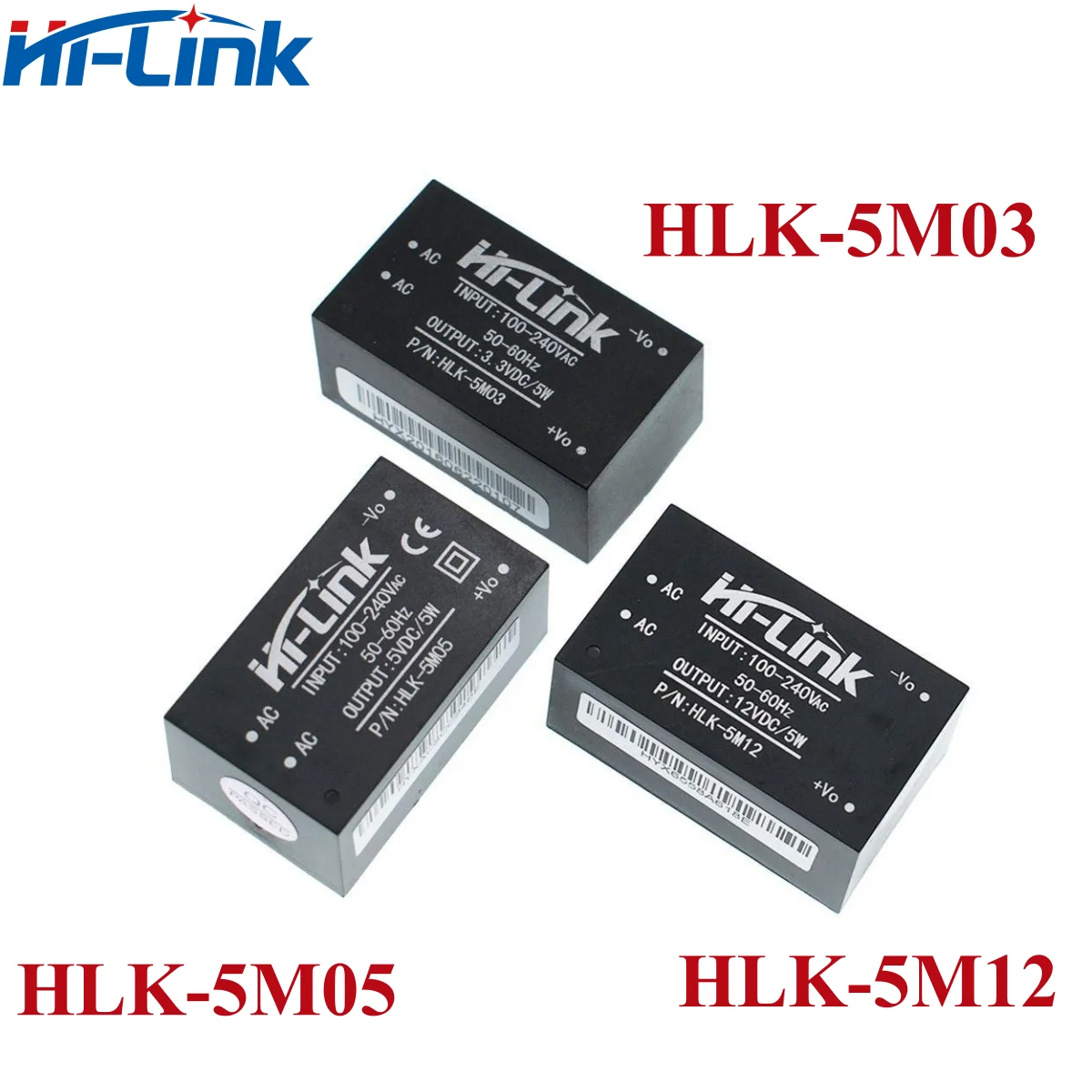 Modem HLK-5M12 jalur daya komunikasi, HLK-5M12 modul catu daya beralih AC-DC 5W daya DC12V ke DC12V Hi-Link