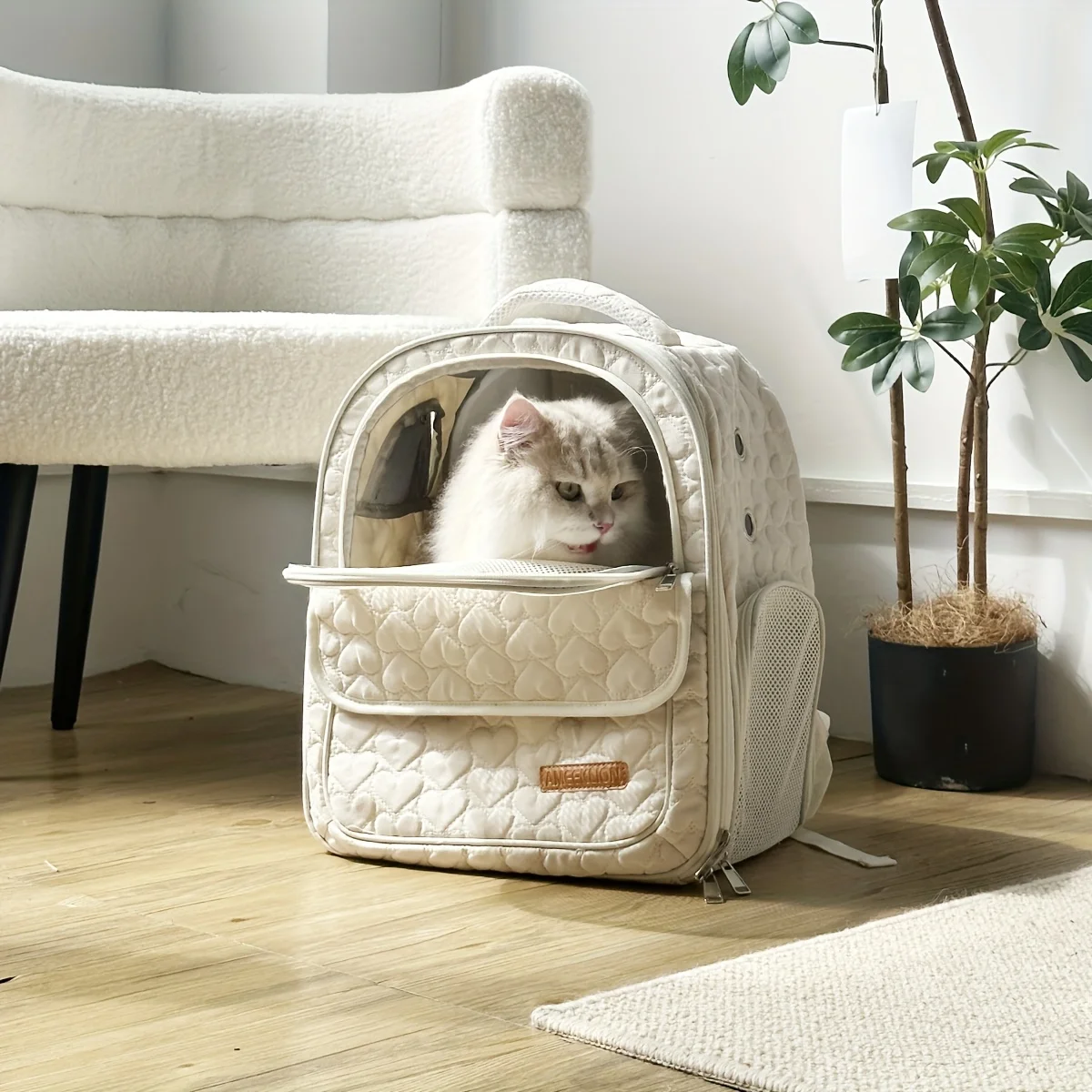 

Cat Backpack Space Capsule Double Shoulder Outdoor Portable Foldable Large Capacity Pet Carrier for Cats Anti-Stress Travel Bag
