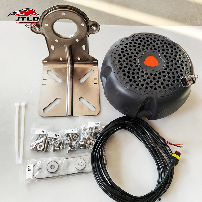 JTLD Newest Universal Single Drum Speaker with Bracket Exhaust Electronic Active Sound Booster Exhaust Electric Muffler System