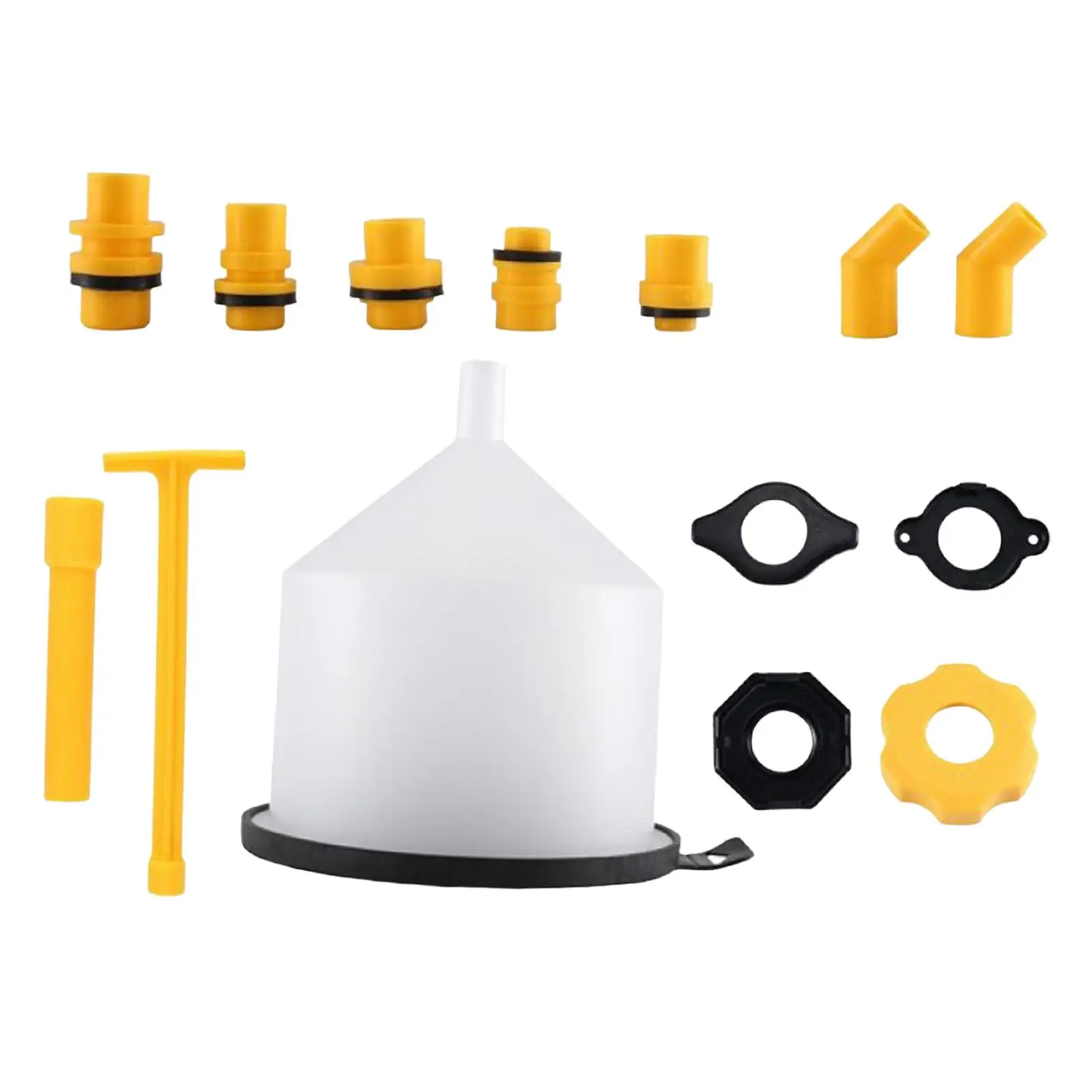 15 Pieces Generic Radiator Coolant Filling Funnel Set Accessories Versatile