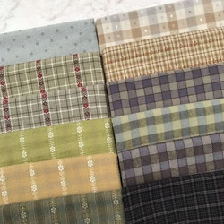 50*55cm DIY Japan Little Cloth group Yarn-dyed fabric,for sewing Handmade Patchwork Quilting ,Grid Stripe 1 Style/lot