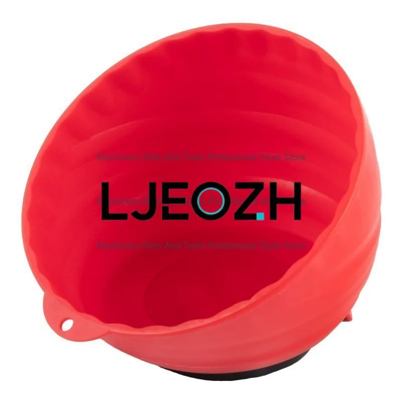 Auto Repair Magnet Bowl Parts Box Screw Parts Storage Plastic Magnetic Bowl 6 Inch Magnetic Suction Cup Storage Bowl