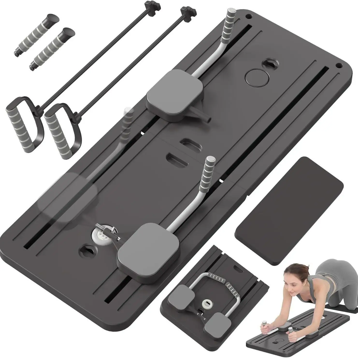 Foldable Foldable Women's Fitness Equipment Ab Roller with Automatic Rebound for Glute Waist Abdominal Training Indoor Yoga Fitness Board - Aliexpress Deal