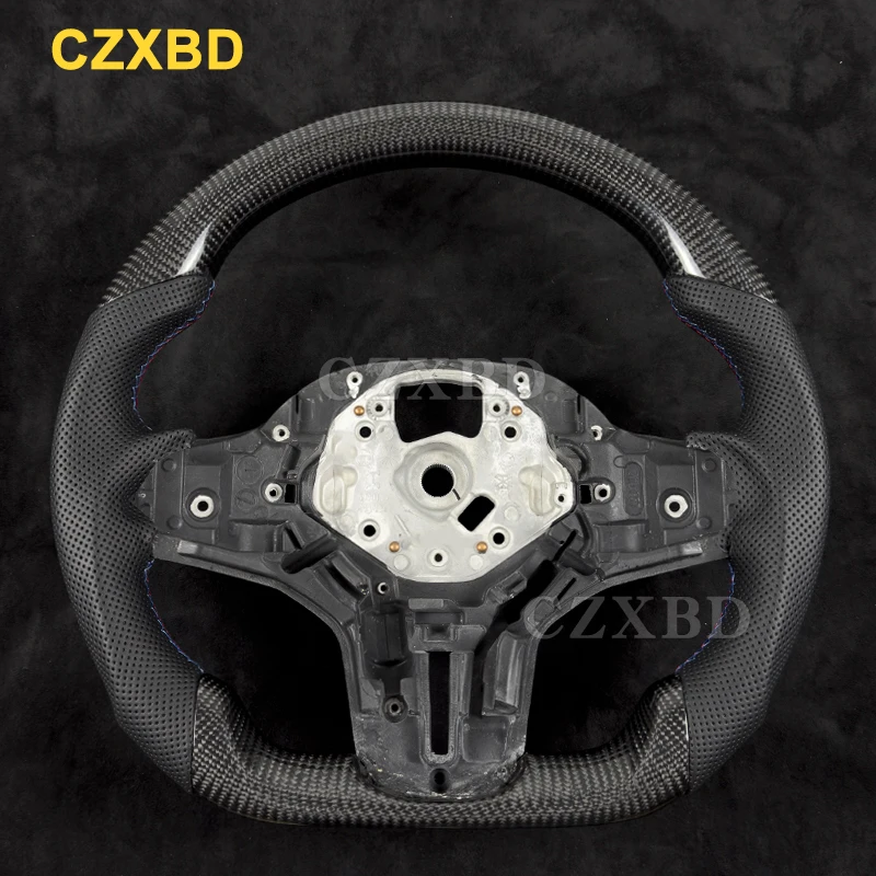 

Fit For BMW G30 Real Carbon Fiber Steering Wheel High Quality Glossy Sport Wheel Customized