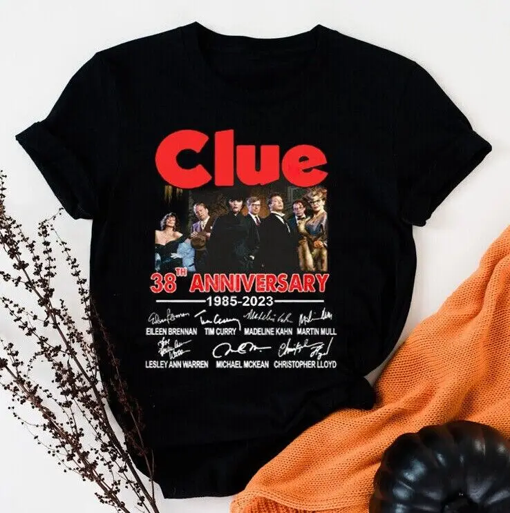 

Vintage Movie Clue 38th Anniversary 1985-2023 Signature Gifts Fan Film T-shirt