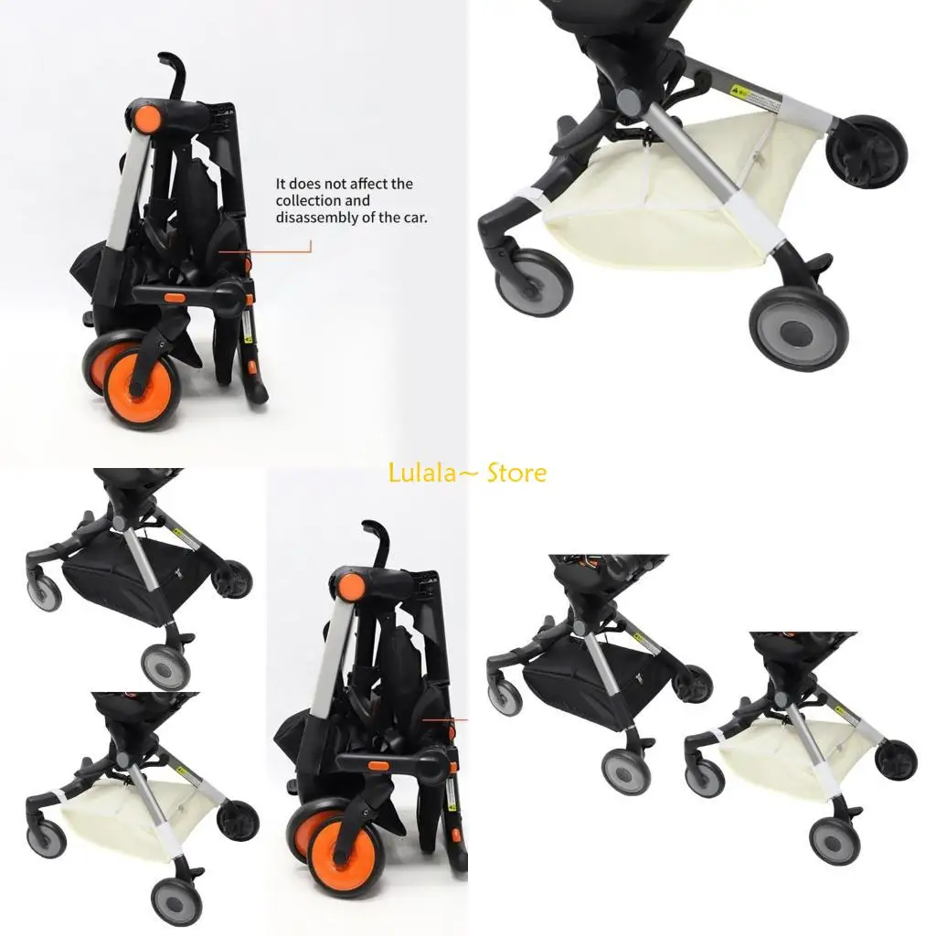 

Y4QA Water Resistant Baby Strollers Bottom Basket Newborn Pram Bottom