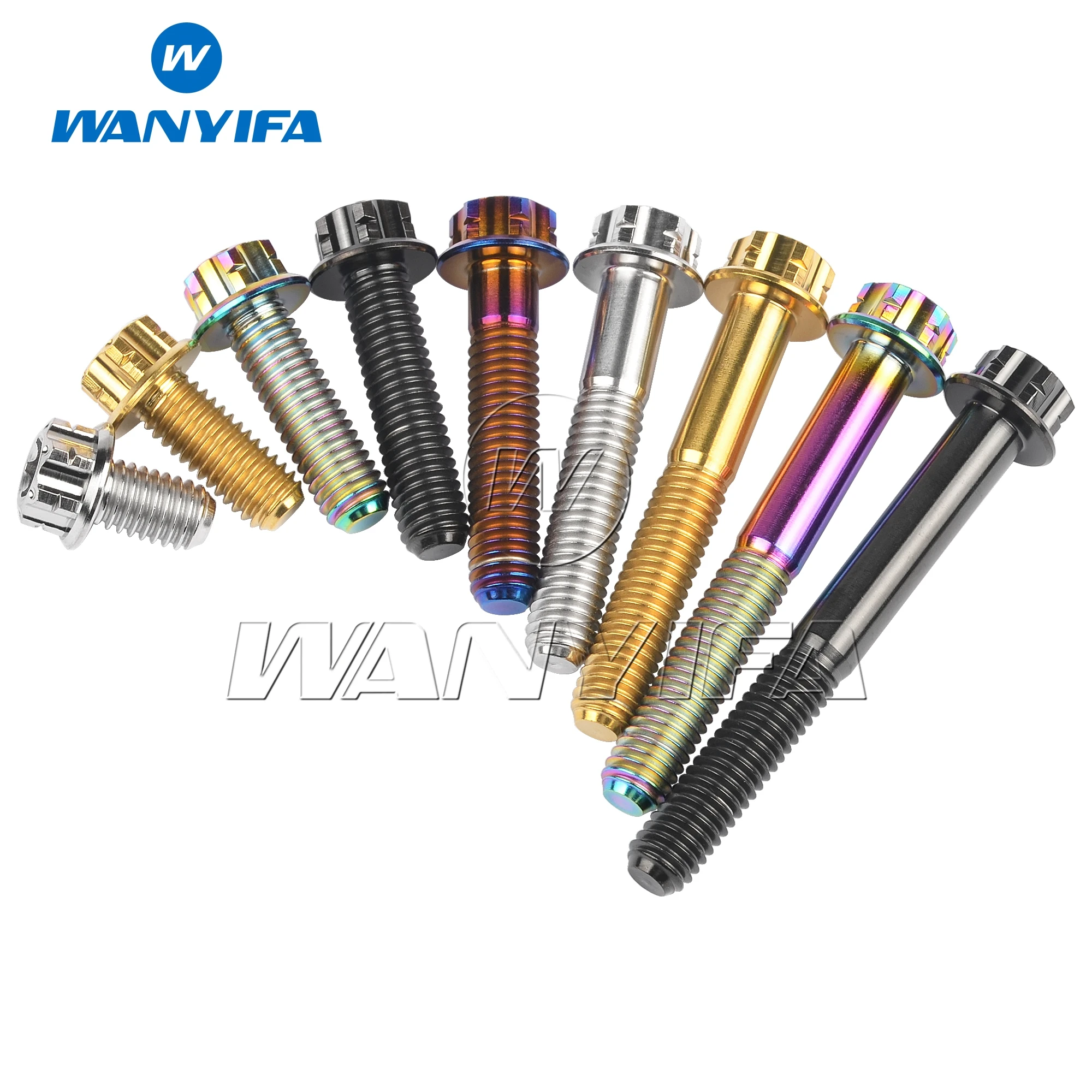 Wanyifa Titanium Bolt M6 M8x10 15 20 25 30 35 40 45 50 55mm Torx Flange Head for Motorcycle Modification Decoration