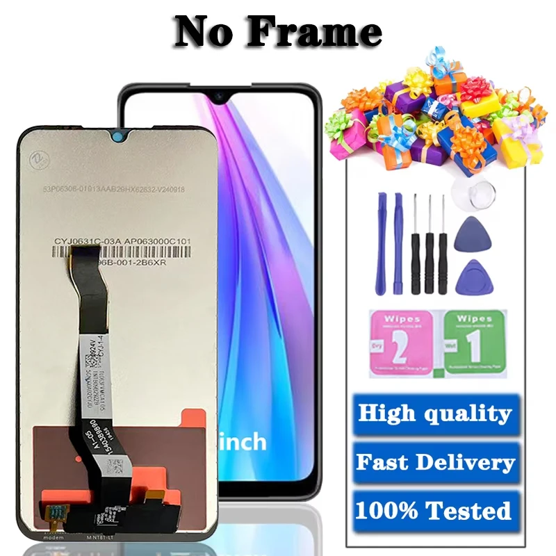 Pantalla táctil LCD IPS de 6,3 pulgadas para Xiaomi Redmi Note 8T, piezas de repuesto para pantalla LCD Redmi Note8T M1908C3XG