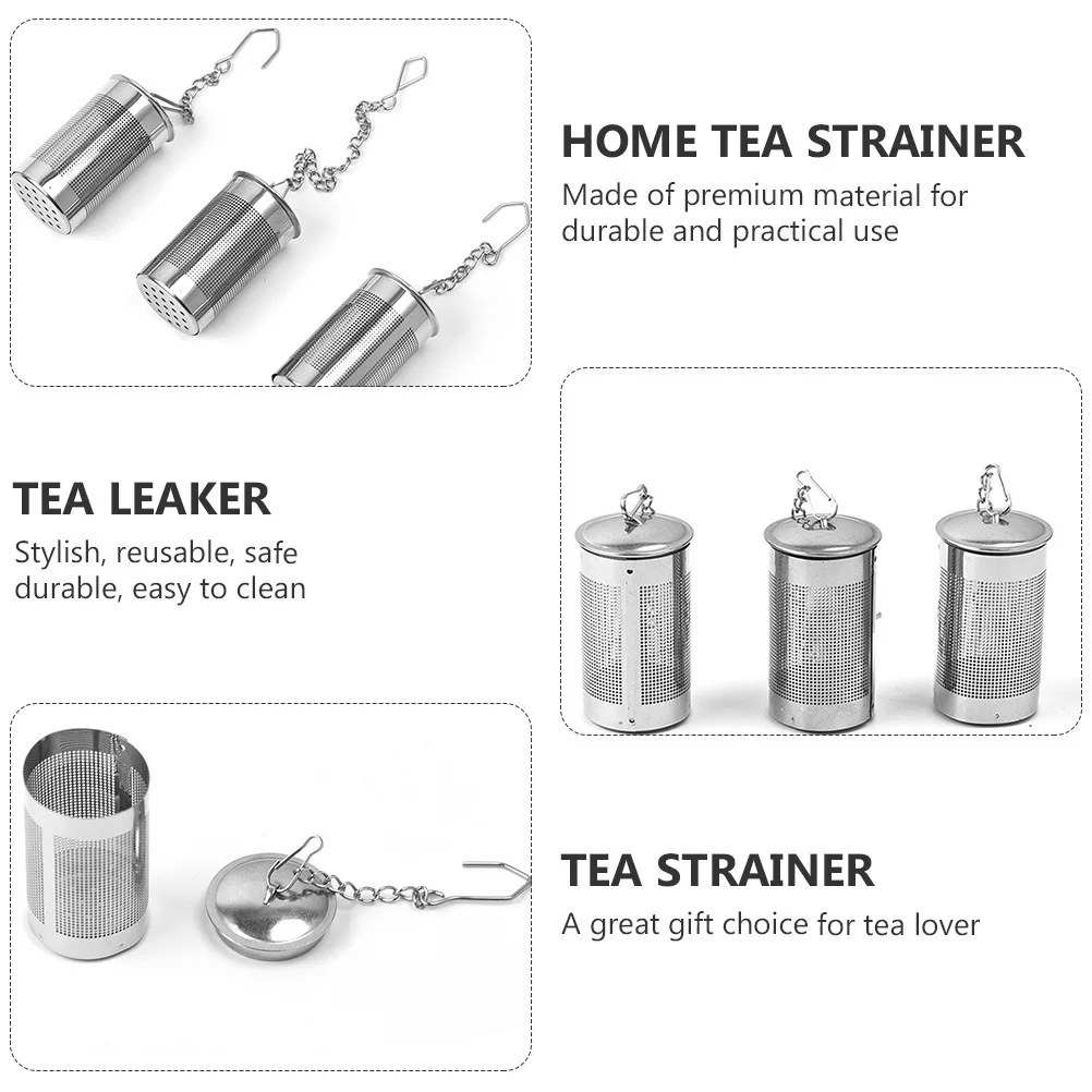 

6pcs Stainless Steel Filter Strainer 304 Fine Mesh For Loose Leaf Tea Herb Spice Infuser Home Kitchen Use Tea Lover Gift