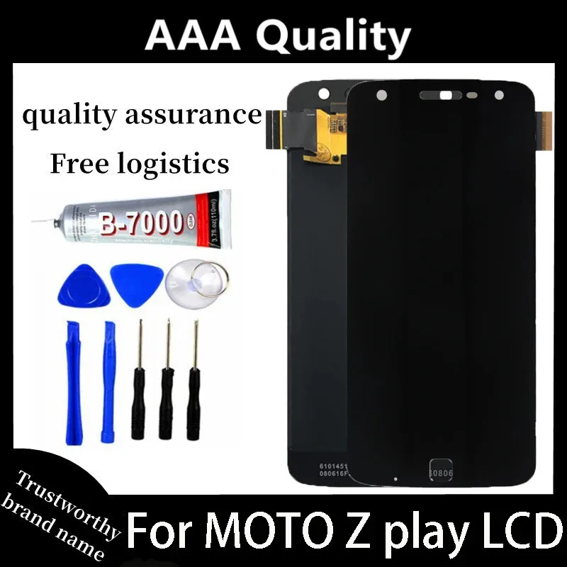 100% Test LCD For Motorola Z Play LCD Display Touch Screen Digitizer For Moto Z Play LCD Pantalla Full Assembly XT1635 XT1635-02