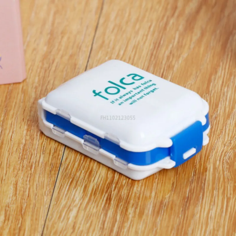 Folding Pill Case Medicine Drug Pills Organizer Storage Boxs Portable Pharmacy Capsule Tablet Container Empty Pillbox Cases