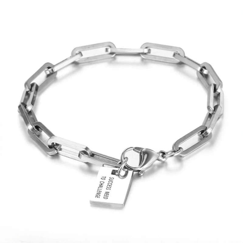 Fashion Jewelry Embrace The Urban Trend Stylish Stainless Steel Curb Chains Bracelet for Men's