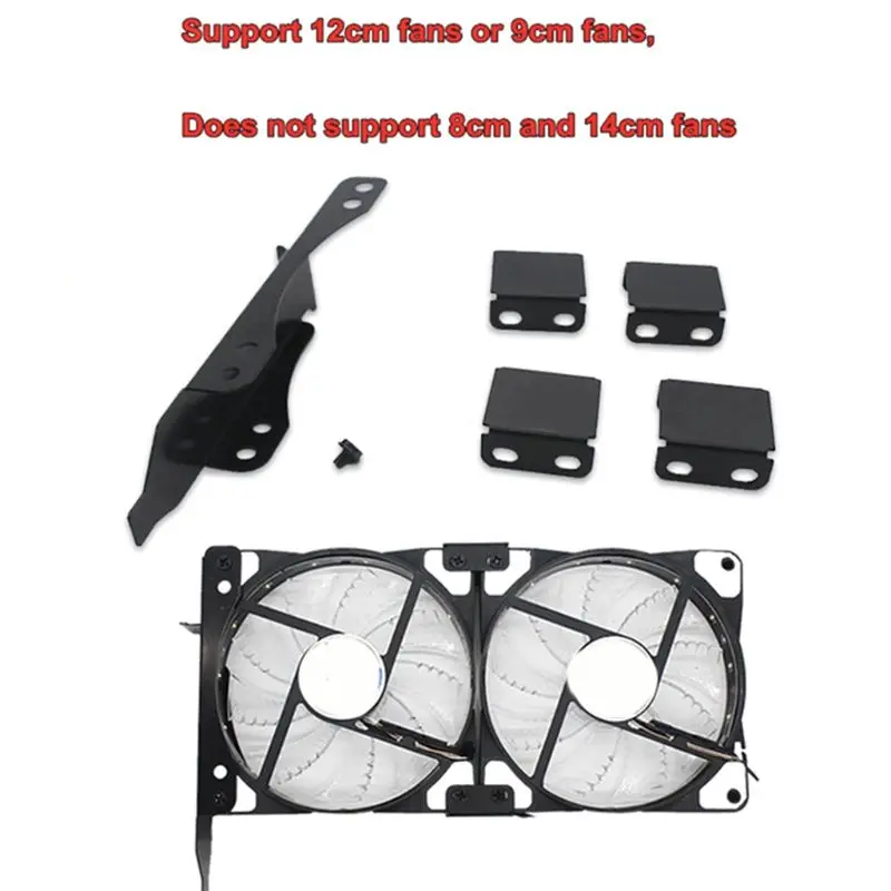 N15R NEW-3 Fan Mount Rack PCI Slot Bracket for Video Card with Support 90MM/120MM Fan Bracket Kit with Fan 24BB