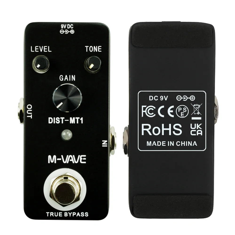 M-VAVE DIST-MT1 Heavy Metal Distortion Guitar Effect Pedal True Bypass Strong Bass and Clear Dry Distortion Effects Pedal