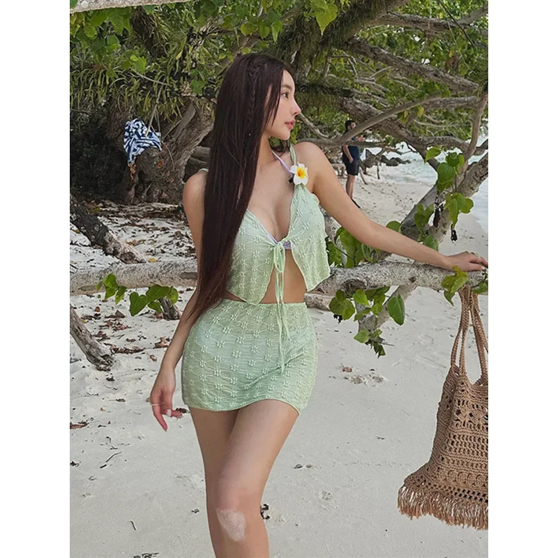 

Spring/Summer Pure Desire Hot Girl Sexy Bikini Cover Beach Swimsuit Set For Women