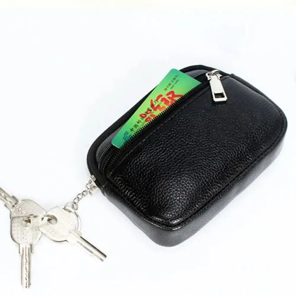 Women Mini Wallet PU Leather Female Purse Card Holder Coin Purse Short Wallets Small Purse Zipper Keychain Clutch Bag Wallet
