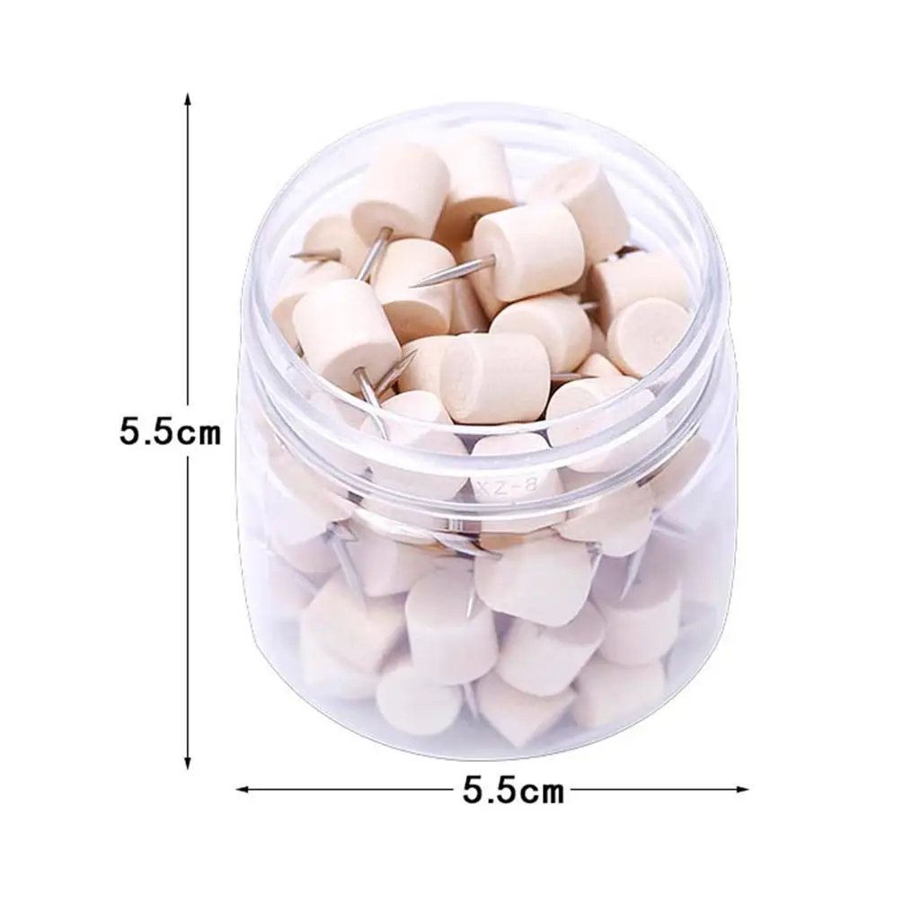 2x80個木製シリンダー画鋲リベットDIY縫製ホームデコレーション用