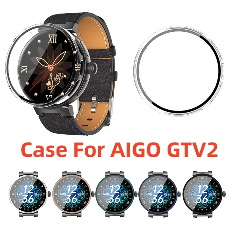 Anti-scratch Housing All in One Protect Case + Screen Protector for Aigo GTV2 Cover Tempered Glass Film Smartwatch Shell