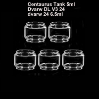 5 Pieces Glass Tank for Centaurus Tank 5ml Dvarw DL V3 24 Dvarw 24 6.5ml Tank Replacement Cover Mini Glass Cup Container