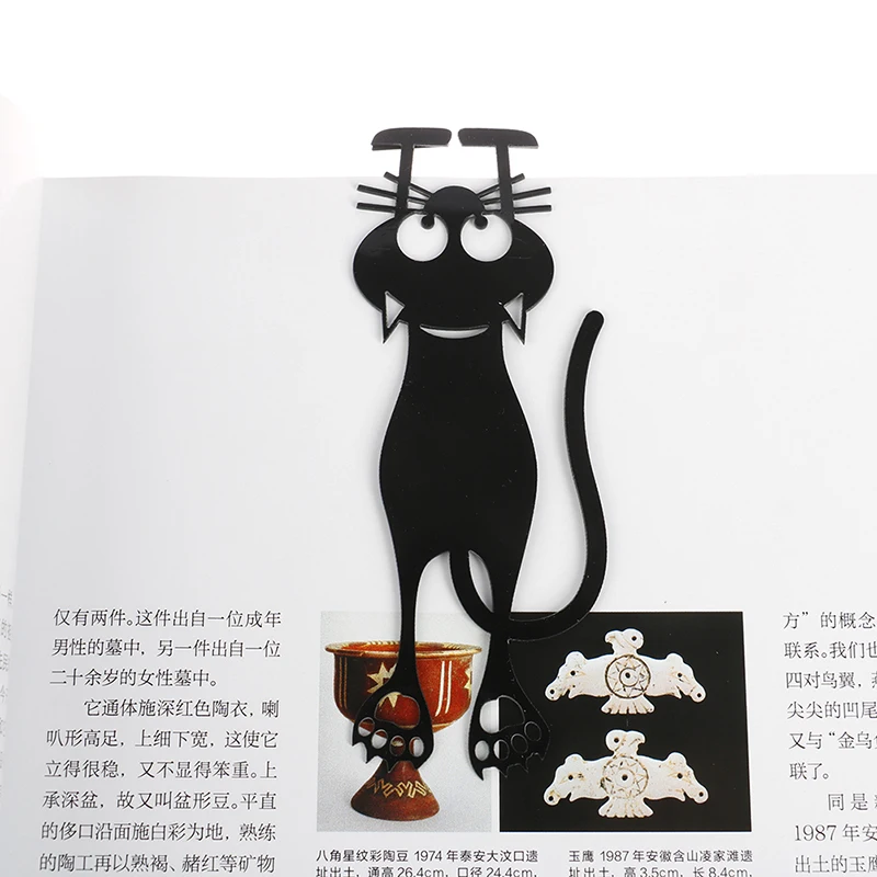 1PC Bookmark Black Cat Book Holder For Book Papers Creative Gift Bookmark