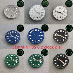 31mm NH35 dial Seahorse dial NH35 Glow dial NH35 HANDS C3 Glow dial Green dial suitable for NH35/36/4R/7S movement