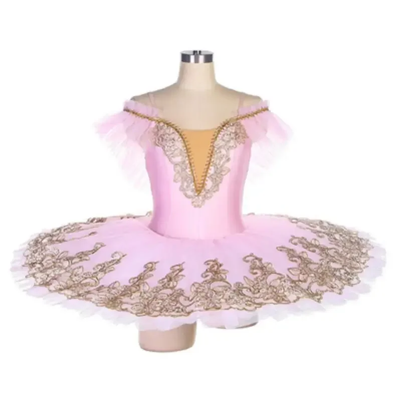 Tutú de ballet profesional para niñas, traje de princesa, vestido de fiesta de bailarina, panqueque, azul, rojo, Morado, rosa, blanco, Lago de los cisnes