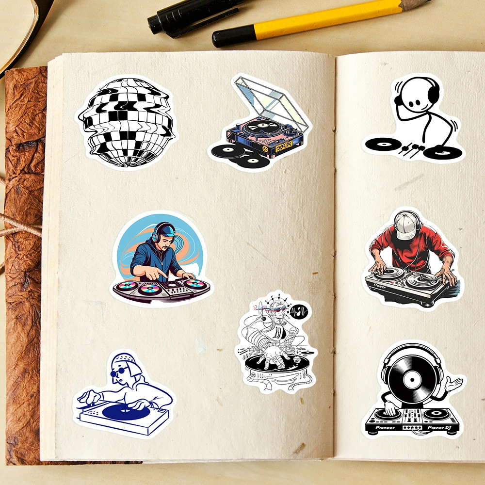 Elektronische Musik EDM DJ Aufkleber DIY Vinyl Dekorative Wasserfeste Aufkleber für Scrapbook Tagebuch Junk Journals Laptop Handy Flaschen – Detail 6