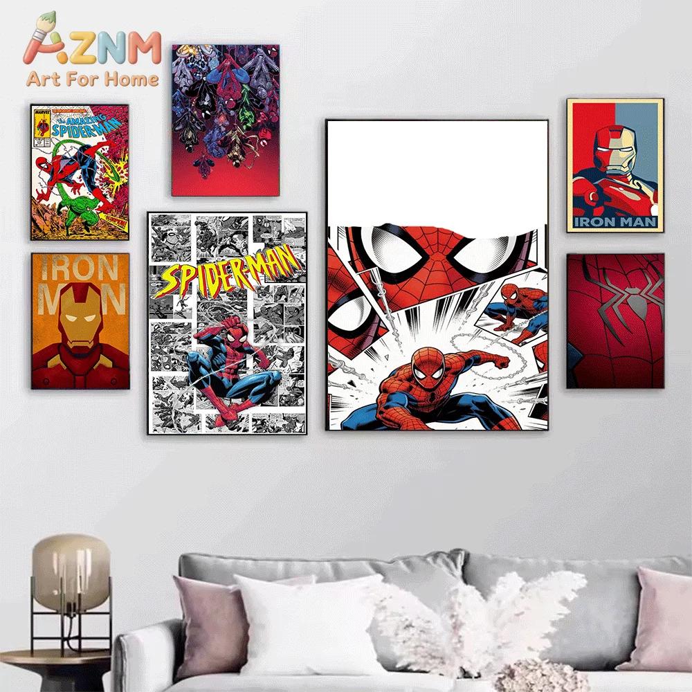 AZNM Spiderman Jumping On Larg - Resin Art On Canvas recension och pris