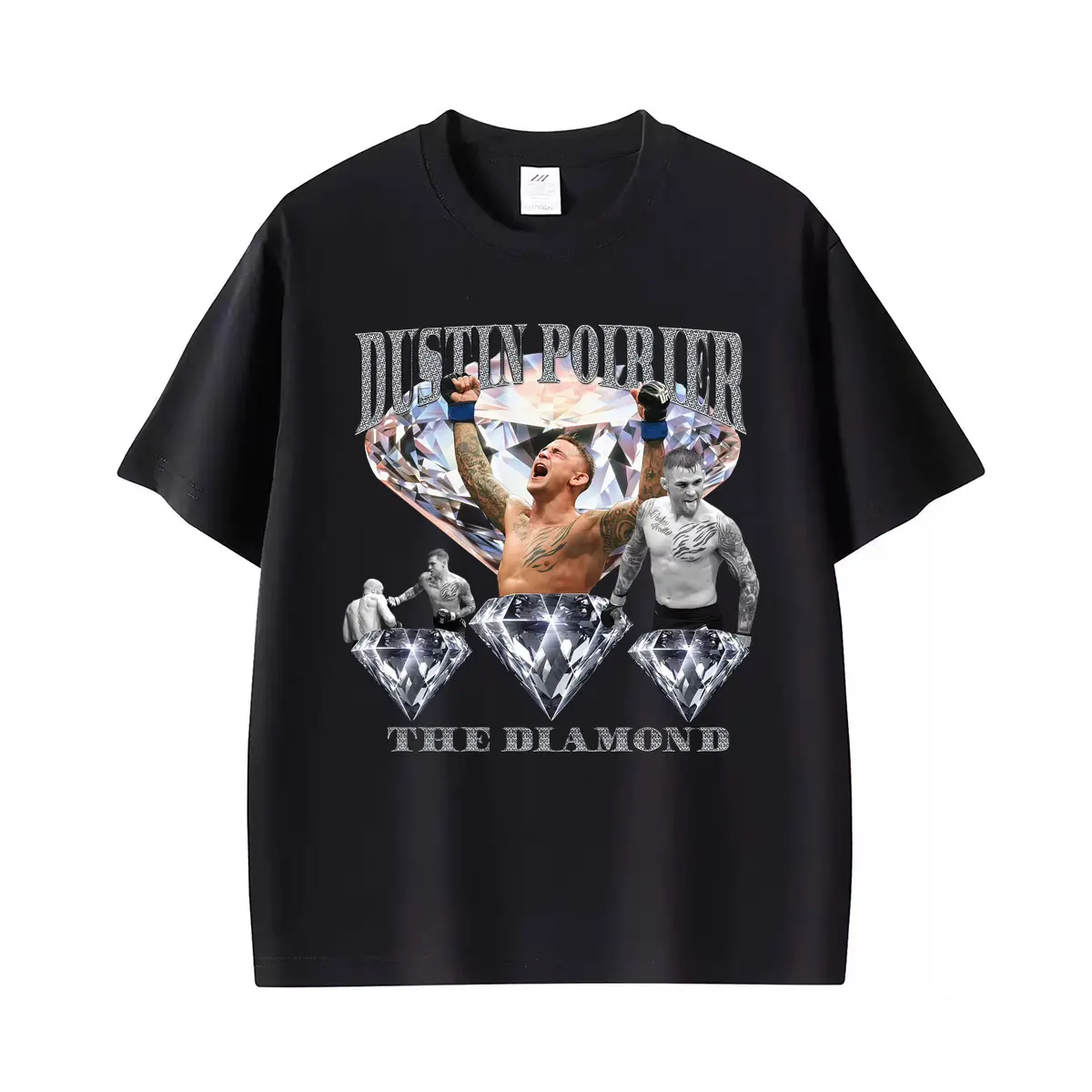 The Diamond Dustin Poirier Retro Graphic T Shirt Men's Clothing Gothic Violence Aesthetic T-shirts Summer Tops Oversized T-shirt