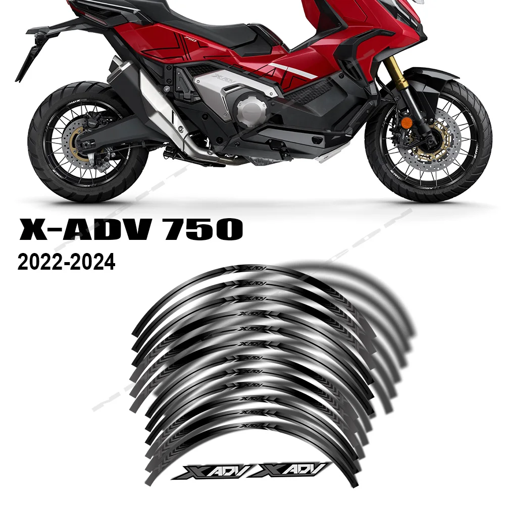 For HONDA X-ADV 750 2021 2022 2023 2024 XADV 750 2024 Motorcycle Accessories PVC Rim Stickers Kit