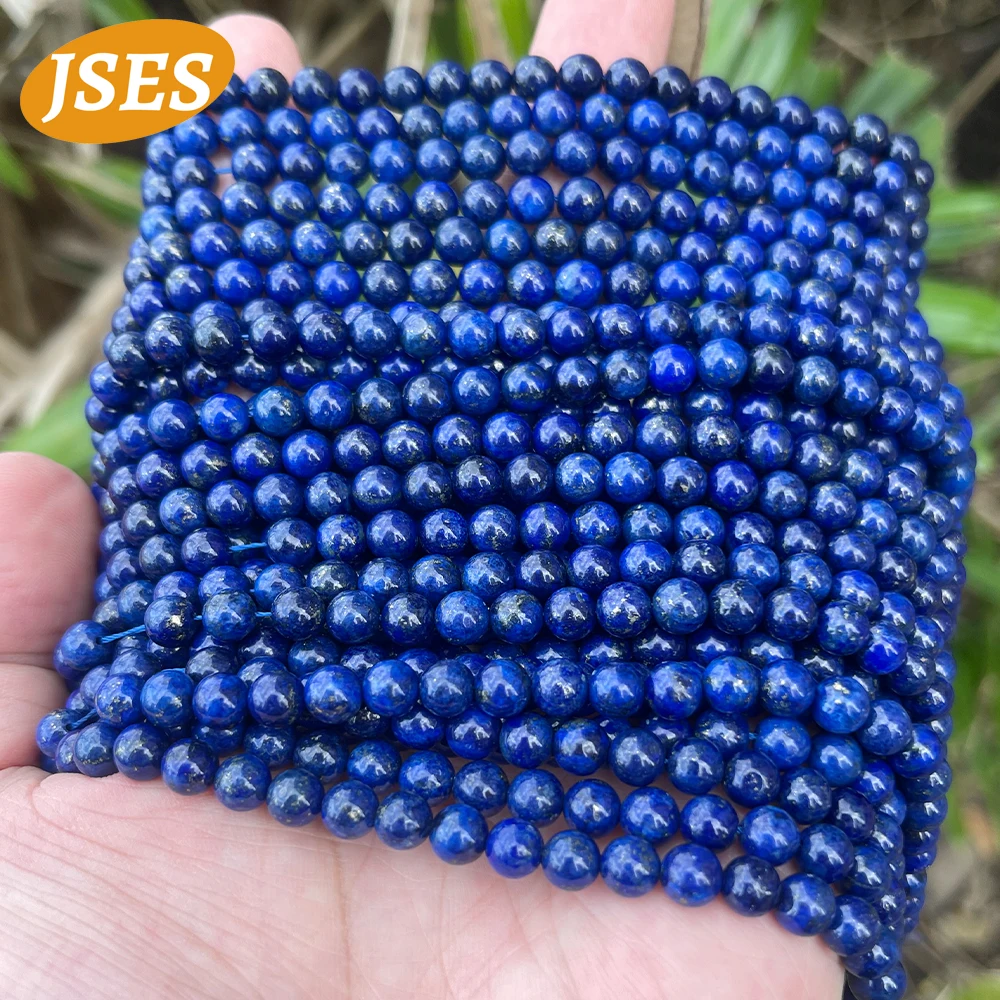 5A Natural Old Ore Undyed Lapis Lazuli Stone Loose Beads for Jewelry Making Bracelet Necklace Handmade DIY Accessories Charms